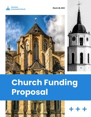 Free  Template: Plantilla de propuesta de financiamiento de la iglesia