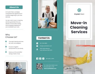 business  Template: Move-in Cleaning Services Brochure