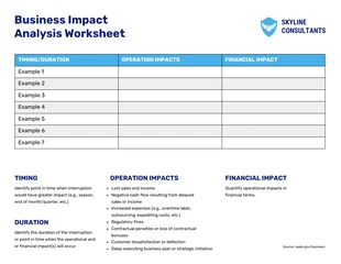 Free  Template: Planilha de análise de impacto nos negócios