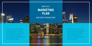Free  Template: Publicación en Twitter del plan de marketing azul