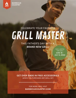 Free  Template: Photo Father's Day Grill Sale