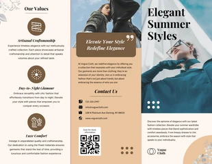 Free  Template: Simple Cream and Brown Product Tri-fold Brochure