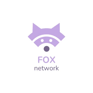 premium  Template: Logotipo empresarial de la red Purple Fox