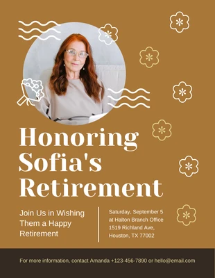 Free  Template: Retirement Flyer Template