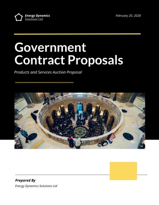 Free  Template: Government Contract Proposals