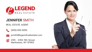 premium  Template: Red Real Estate Business Card