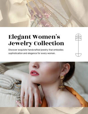 Free  Template: Catalogue de bijoux minimalistes de couleurs blanches et douces