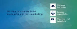 premium  Template: Servicios de marketing de contenidos Banner de Facebook