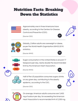 Free  Template: Infografica alimentare rosa e blu