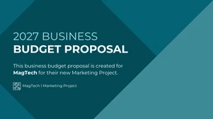 premium  Template: Blue Marketing Budget Presentation