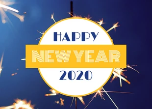 Free  Template: Creative Happy New Year Card