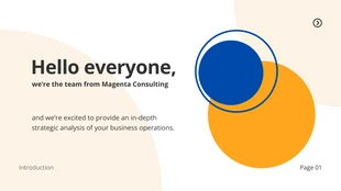 Free  Template: Blue And Yellow Simple Consulting Presentation