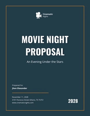 Free  Template: Movie Night Proposal