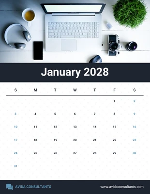 Company Monthly Calendar Schedule