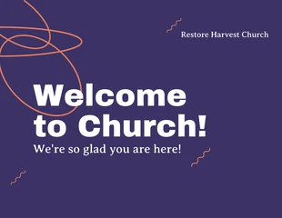 Free  Template: Navy And Purple Playful Cheerful Modern Greeting Church Presentation