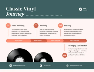business  Template: Infographie du voyage en vinyle classique
