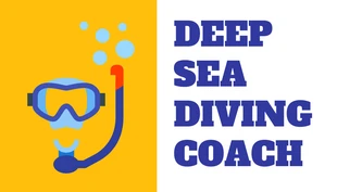 Bright Orange Diving Coach Business Card - Page 2