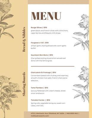 Free  Template: Yellow And White Modern Classic Illustration French Menu