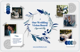 Free  Template: Junta de visión de planificación de bodas