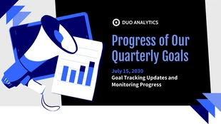 Free  Template: Quarterly Goal Tracker Company Presentation