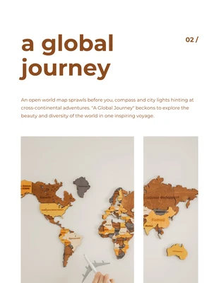 Free  Template: Couverture de livre A Journey minimaliste beige et marron