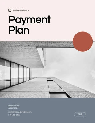 Free  Template: Plan de pago gris y rosa claro