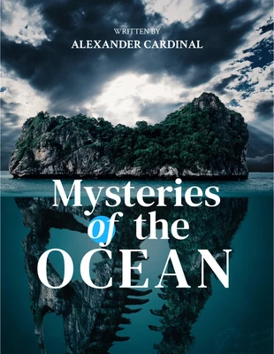 premium  Template: Dark Modern Mysteries Ocean Novel Book Cover