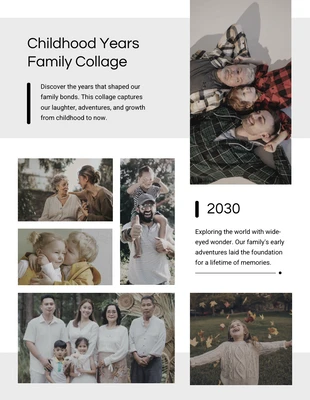 business  Template: Childhood Years Family Collage
