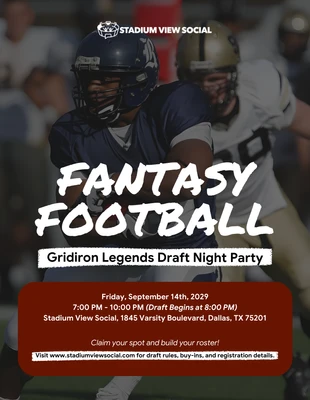 Free Template: Fantasy Football Flyer Template