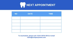Blue Minimalist Dental Clinic Appointment Business Card - Pagina 2