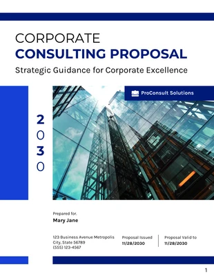 Free  Template: Corporate Consulting Proposal