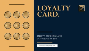 business  Template: Yellow And Navy Modern Fashion Loyalty Card