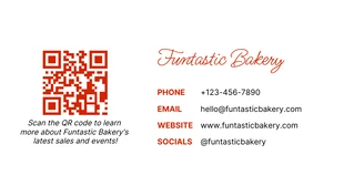 White Simple Photo Bakery Business Card - Seite 2