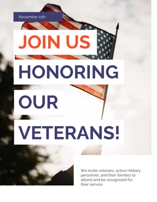 Free  Template: Fundo fotográfico em homenagem aos nossos veteranos