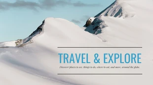 Free  Template: Bannière de blog sur les voyages dans la neige