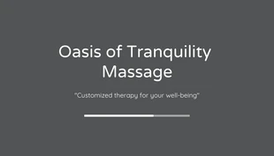 Free  Template: Hellgraue und schwarze Massage-Therapeuten-Visitenkarte