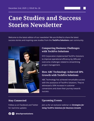 Free  Template: Case Studies and Success Stories Newsletter