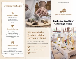 Free  Template: Wedding Catering Brochure