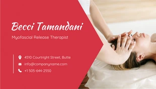 Red and White Massage Therapist Business Card - Pagina 2