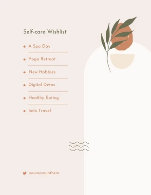 Free  Template: Pastel Peach Modèle de liste de souhaits esthétique pour le soin de soi