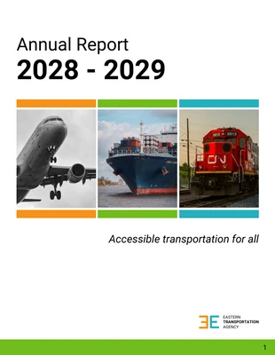 Free  Template: التقرير السنوي لوكالة النقل