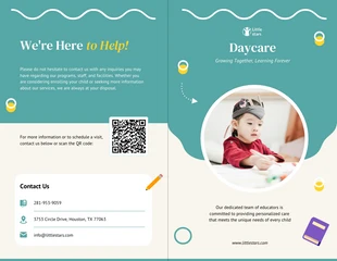 Free  Template: Daycare Brochure Template
