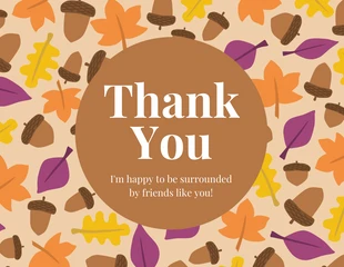 premium  Template: Ilustração de padrão de outono Cartão de Ação de Graças