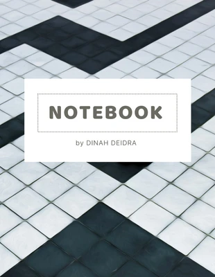 Free  Template: Simple Photo Notebook Book Cover