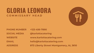Orange And Brown Simple Food Catering Business Card - Pagina 2