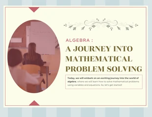 Free  Template: VIntage Algebra Math العرض التقديمي
