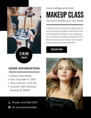 Free  Template: Clase Makup
