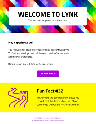 premium  Template: Colorful Pattern Welcome Email Newsletter