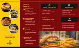 Gourmet Burger Selection Menu Double Paralel Brochure - صفحة 2