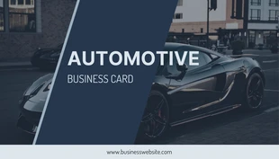 Free  Template: Simple Navy Blue Automotive Business Card